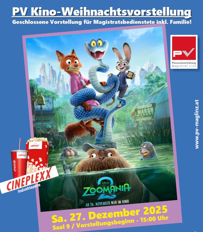 PV-Kino - Weihnachtsvorstellung ZOOMANIA 2